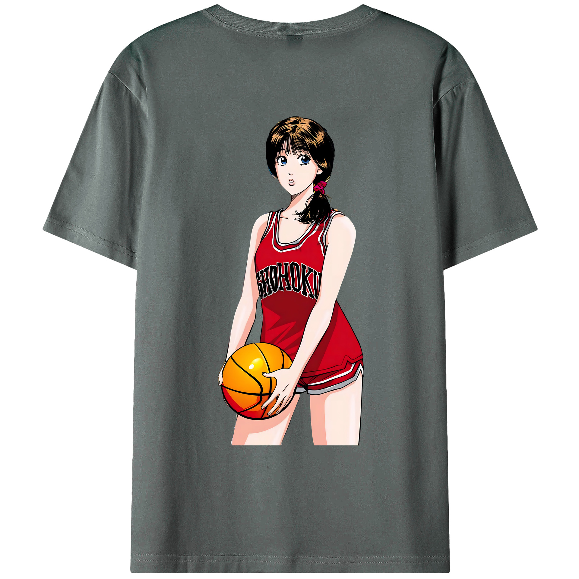 （画像用） SLAM DUNK／スラムダンク 綿100％ メンズ半袖Tシャツ（バックプリント） 通気性